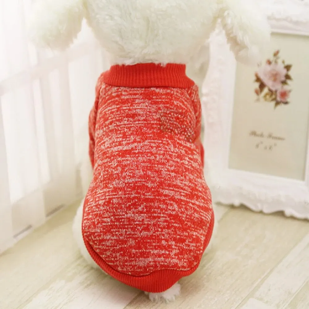 Size: M, Color: Silver - Dog Warm Clothes Spring Autumn Winter Cute Fashion Jacket Round Neck Sweater Pet Supplies Teddy Dog Cat Clothing Pet Accessories
