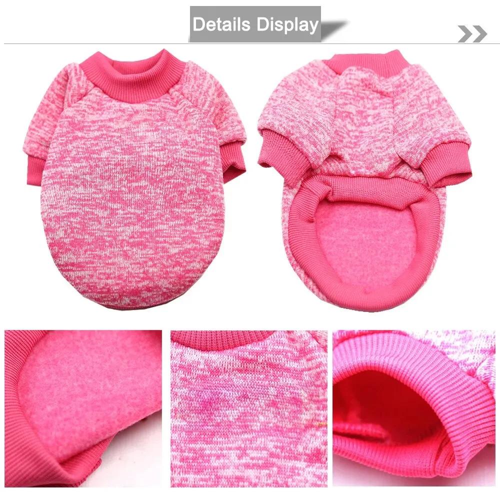 Size: M, Color: Silver - Dog Warm Clothes Spring Autumn Winter Cute Fashion Jacket Round Neck Sweater Pet Supplies Teddy Dog Cat Clothing Pet Accessories