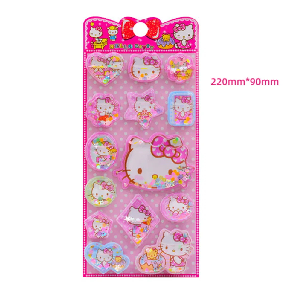 Color: Ivory - New Sanrio 3D Three-Dimensional Water Shaking Flashing Refrigerator,Hello Kitty Laptop/Phone Case & Children's Stickers for Kids