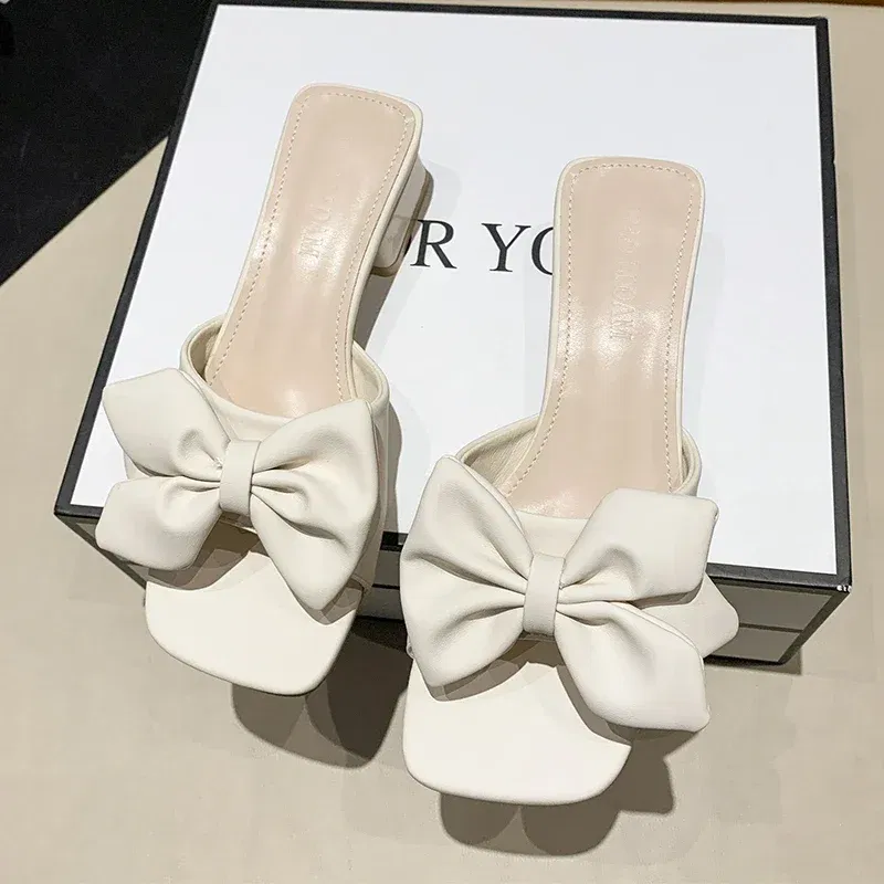 Color: MINT GREEN, Shoe Size: 35 - Large Size Women's Shoes 35-42 Summer Outer Wear Flat Slippers Wide Sandals Slippers Rhinestone Fashion Home Slippers