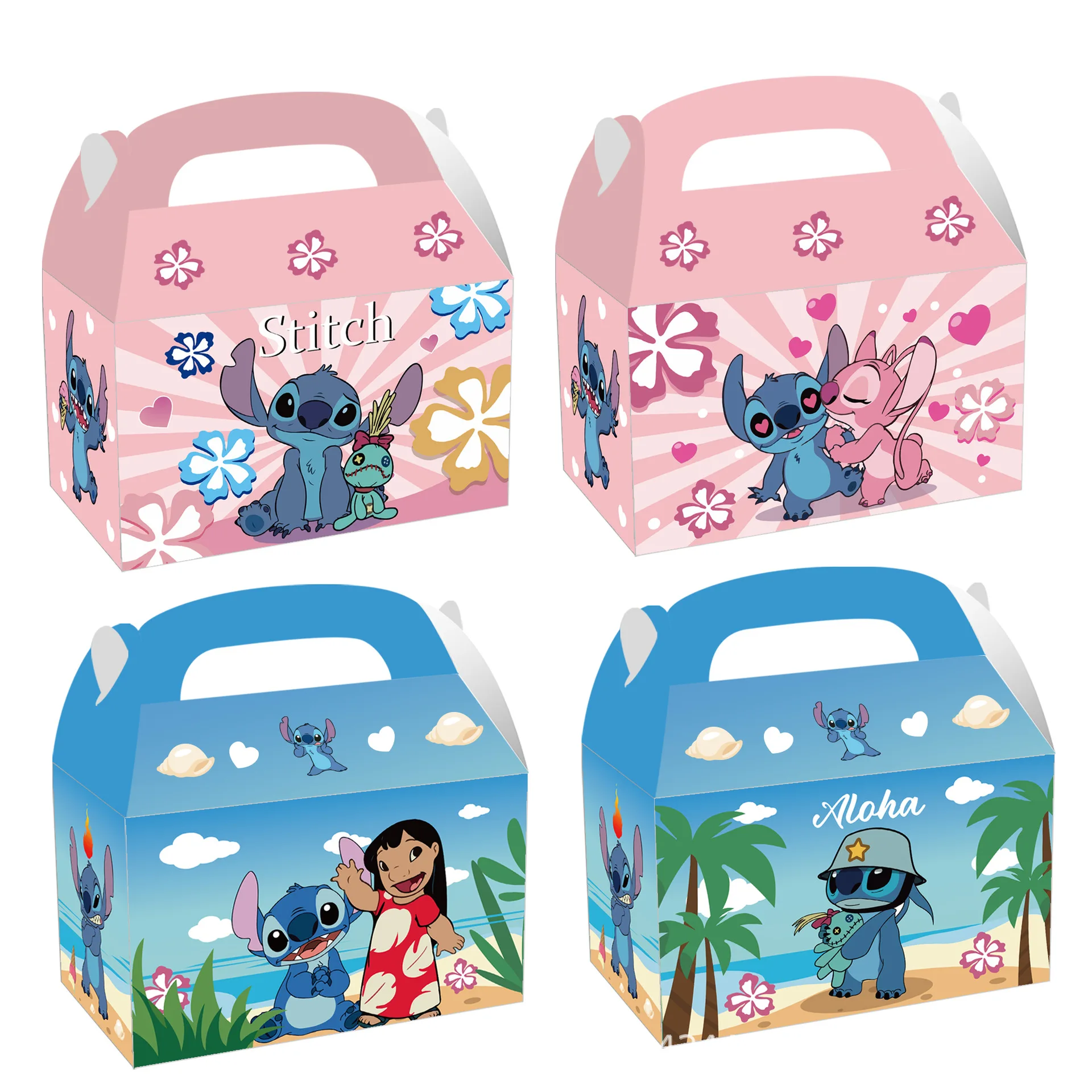 Color: MINT GREEN - Lilo Stitch Party Gift Supplies Slapping Bracelets Reusable Drinking Straws Stamp Paper Bags Stickers Ring Birthday Party Decora