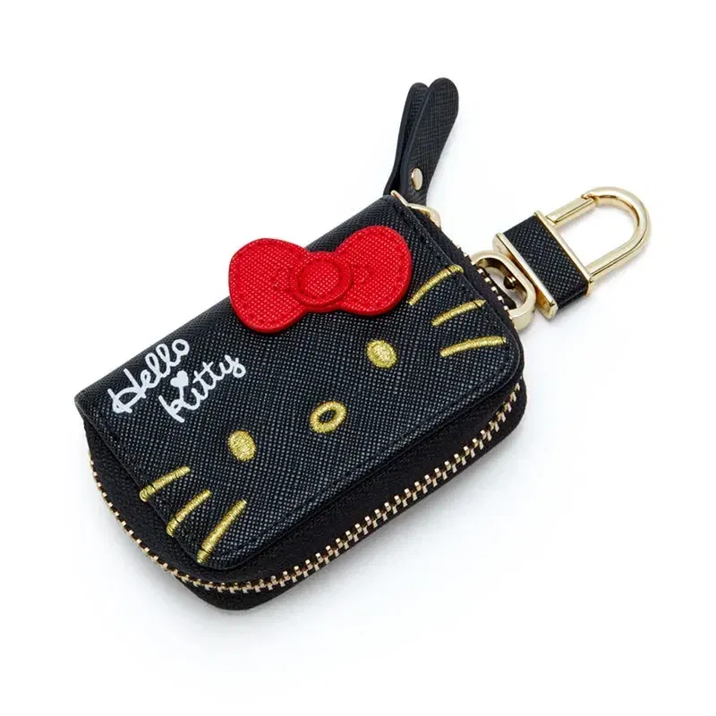 Color: PURPLE - Hello Kitty Car Key Case Cover Sanrio Key Organizer Melody Keychain Pouch Cinnamoroll Keychain Wallet Women Coin Purse Keychain