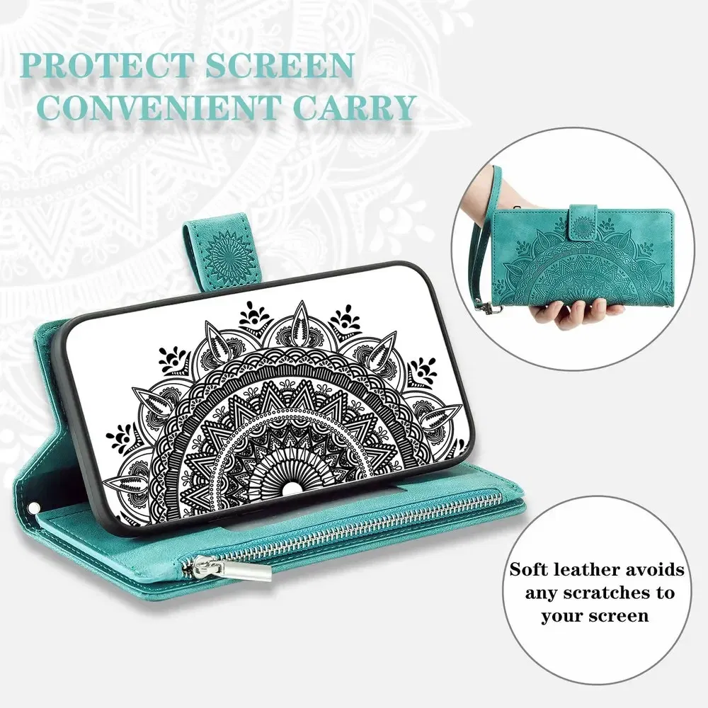 Material: tpu, Color: Light Gray - A55 A34 A15 5G Zipper Wallet CrossBody Leather Case for Samsung Galaxy A54 Luxury Cover A55 A35 A14 A05 A04 A05s 35 A 55 54 Etui