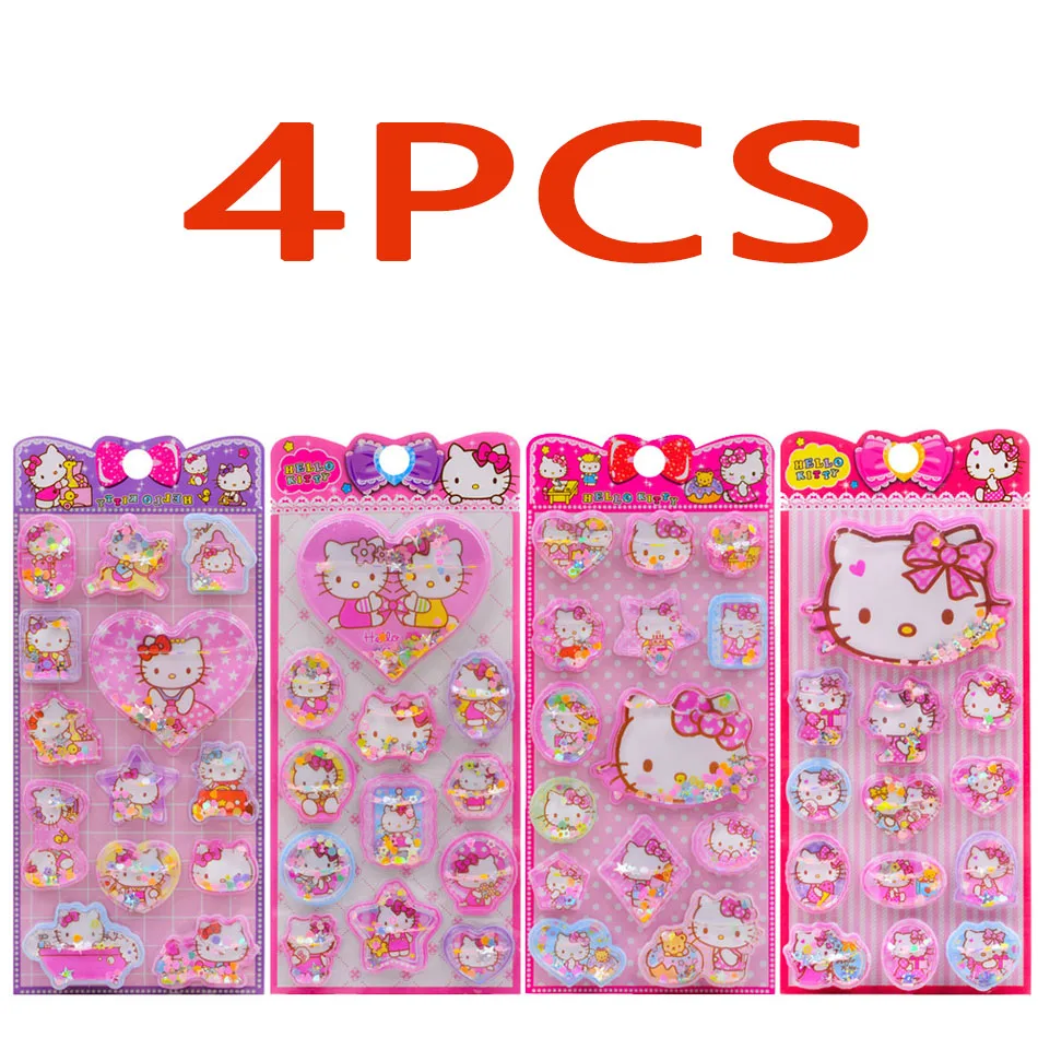 Color: Ivory - New Sanrio 3D Three-Dimensional Water Shaking Flashing Refrigerator,Hello Kitty Laptop/Phone Case & Children's Stickers for Kids