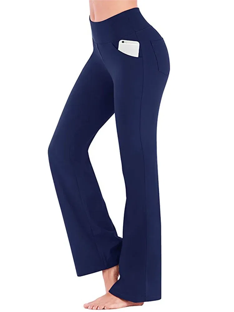 Color: Beige, Size: XL - Ogilvy Mather Solid Elegant Female Lady Women's Legs Pants Palazzo Flared Wide Killer High Waist OL Ladies Career Long Trousers