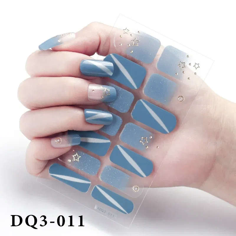 Color: Red Bronze - Purpel Nail Stickers Full Cover Nail Polish Stickers for Women Full Beauty Manicure Decals High Quality Stickers for Nails Art