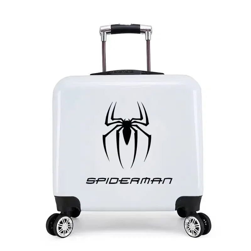 Color: black, Luggage Size: 18Inches 450mm - New boy cartoon trolley case kids suitcase rolling luggage girl lovely trolley box children school luggage bag with wheels