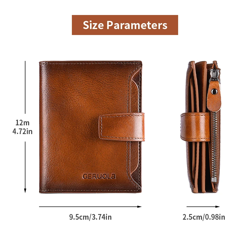 Color: black, Ships From: CHINA - GERUOLA Mens Buckle, Zipper, Leather Wallet, Detachable Card, Large Capacity, Multi-functional Coin Pocket