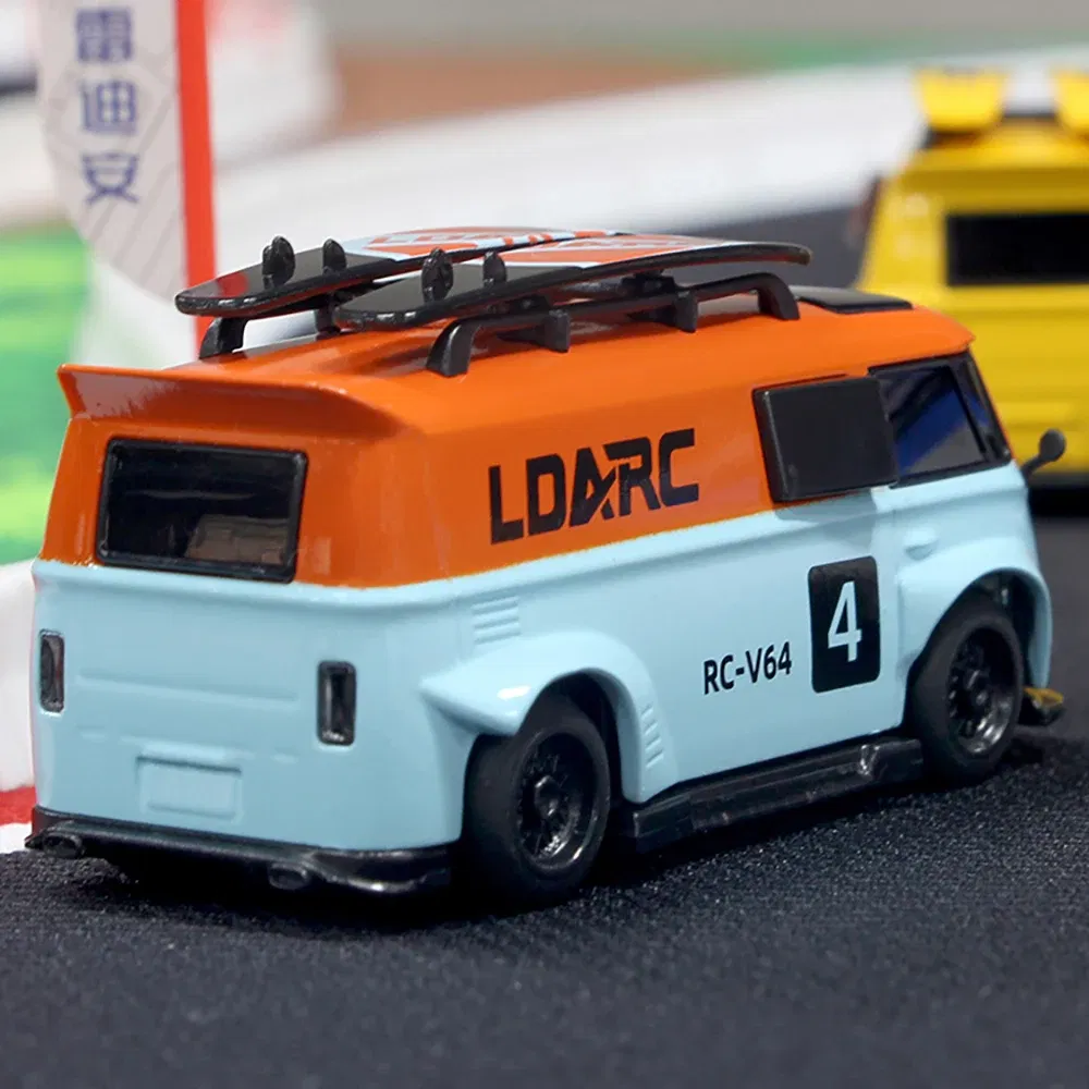 Color: GRAY - LDARC V64 1/64 MINI RC Simulated Electric Remote Control Model Car Tabletop Bus Vehicle RTR 2.4GHz Adults Children's Toys