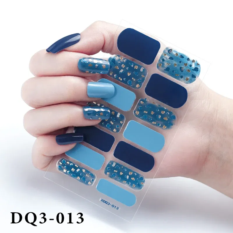 Color: Watermelon red - Purpel Nail Stickers Full Cover Nail Polish Stickers for Women Full Beauty Manicure Decals High Quality Stickers for Nails Art