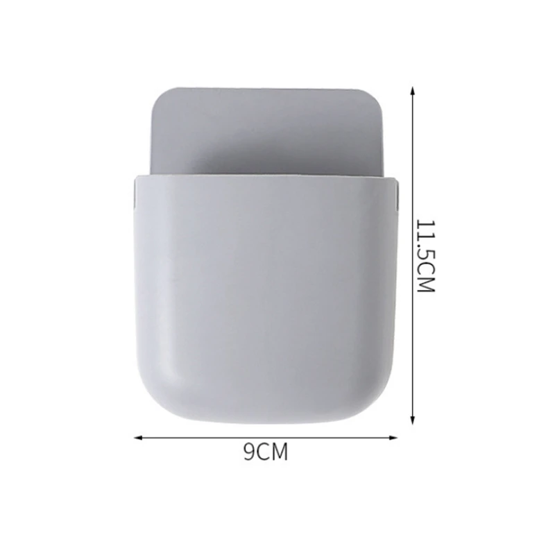 Color: Blue - White Wall Hanging Storage Box Household Living Room Conditioner Remote Control Bedside Phone Storage Holder Organizer Box Shelf