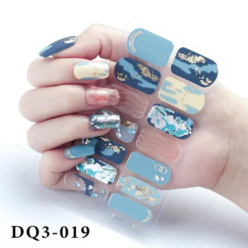 Color: Red Bronze - Purpel Nail Stickers Full Cover Nail Polish Stickers for Women Full Beauty Manicure Decals High Quality Stickers for Nails Art