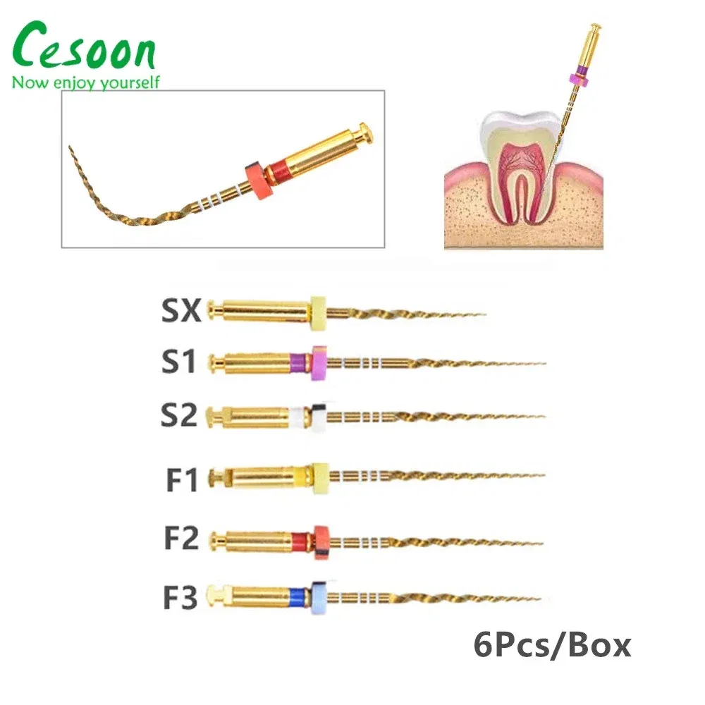 Color: Light Red - Dental Heat Activation Gold Flexible Files Endodontic Endo NITI Rotary File Nickel Titainium For Root Canal Dentistry Lab Tools