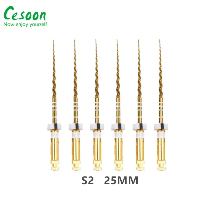 Color: Light Red - Dental Heat Activation Gold Flexible Files Endodontic Endo NITI Rotary File Nickel Titainium For Root Canal Dentistry Lab Tools