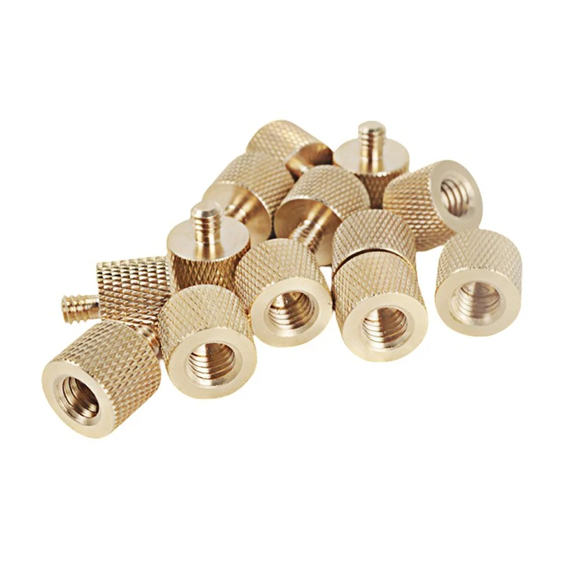 Color: Blue - Camera Screw Conversion Nut 5/8 To 3/8 To 1/4 Inch Adapter Mount For DSLR Tripod Monopod Quick Release Plate Stands Camera Acc