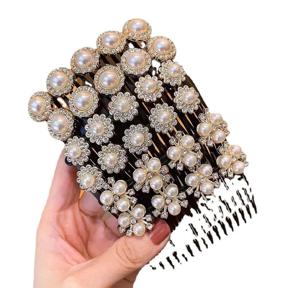 Color: Dark purple - Hair Combs Bangs Hair Clips Non-slip Broken Hair Pins for Women Girl Back Head Headdresses Korean Hairs Accessories New Headwear