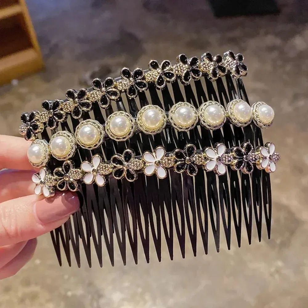 Color: Dark purple - Hair Combs Bangs Hair Clips Non-slip Broken Hair Pins for Women Girl Back Head Headdresses Korean Hairs Accessories New Headwear