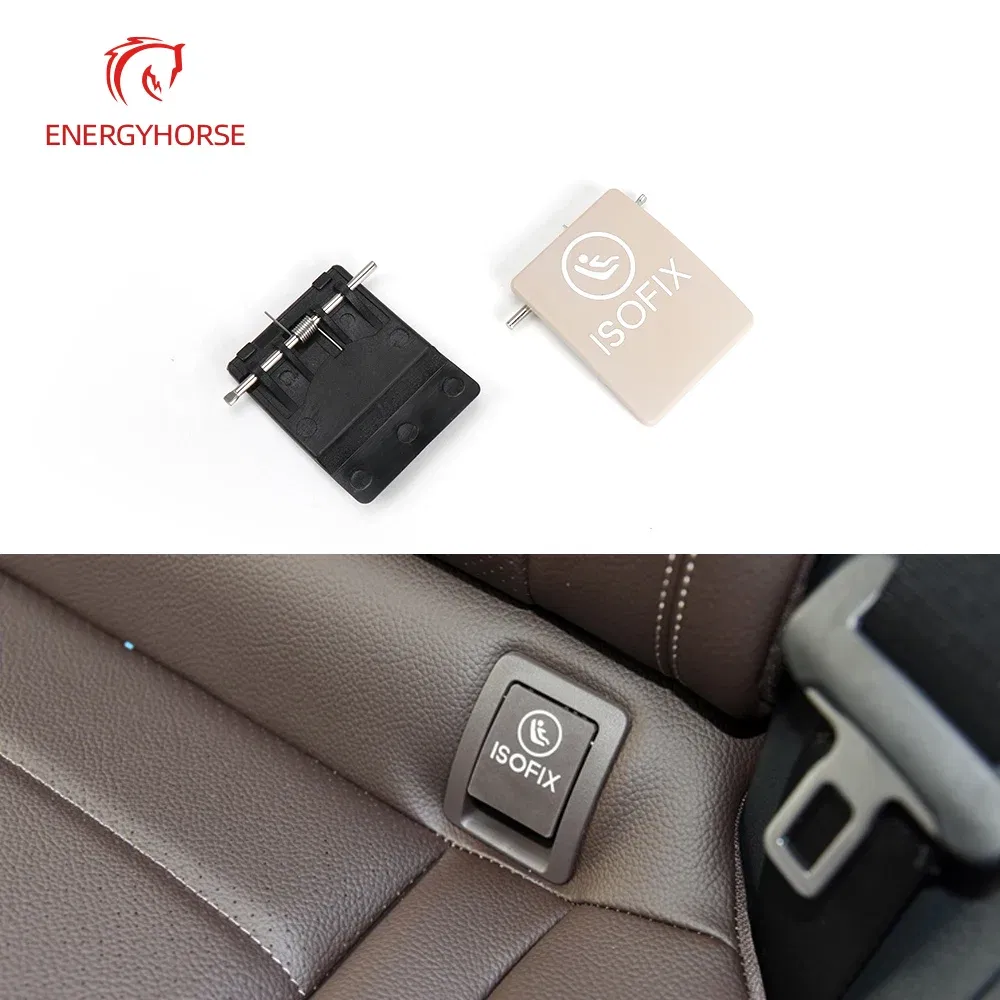 Color Name: GRAY - Car Seat ISOFIX Switch Cover Child Seat Restraint For Mercedes W205 W253 W238 C E GLC Class C200 C220 C300 GLC250 GLC300 E300