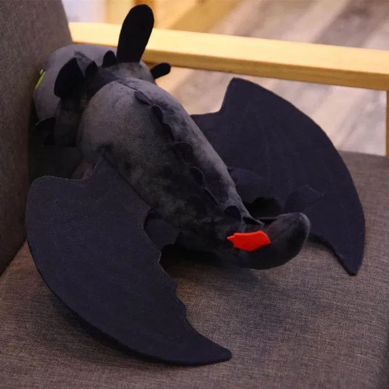 Color: black, Height: 100cm-150cm - 20-65cm Plushies Dragon Toys Kawaii White Black Dinosaurs Animal Stuffed Plush Toys In Stock Plush Kid Birthday Gifts for Kids