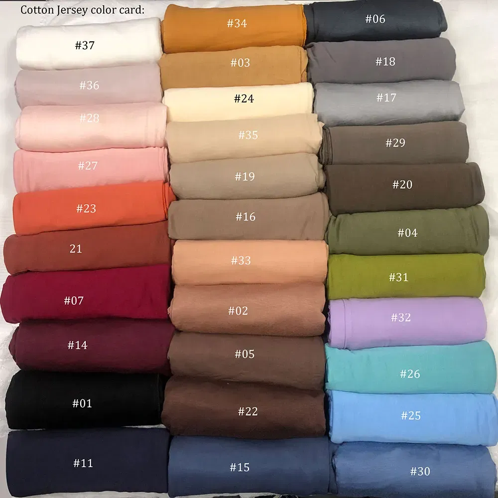 Color: Cyan - 180X85cm  Muslim Women Jersey Hijab Scarf Cotton Stretchy Premium Jersey HIjabs Soft Material Big Large Size Jersey Scarves