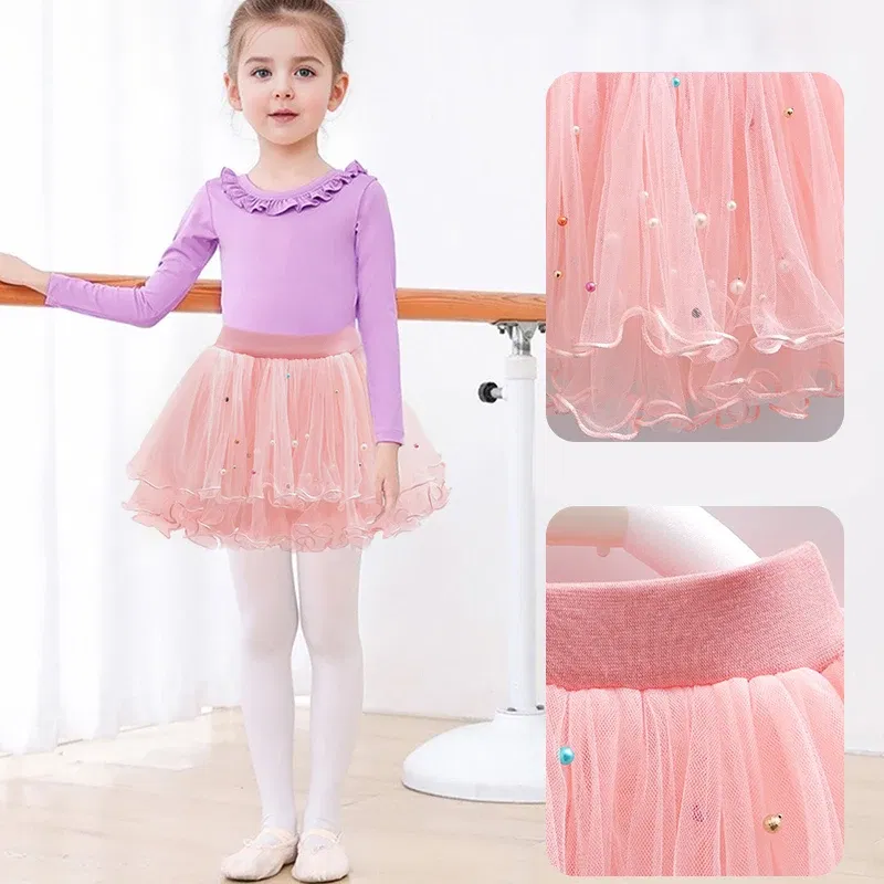 Color: Khaki, Kid Size: 4 - 2pcs Lilo Stitch Summer Girls Outfits Cartoon T-shirt and Tutu Skirt Princess Clothes Suit Children Birthday Clothing Sets
