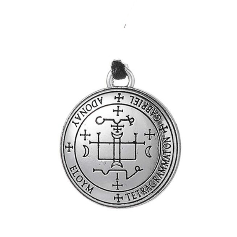 Metal color: Blue white zinc plated - Dawapara DIY Pendants for Necklace Archangel Michael Raphael Uriel Gabrie Talisman Angel Men Pendant&Necklace Women