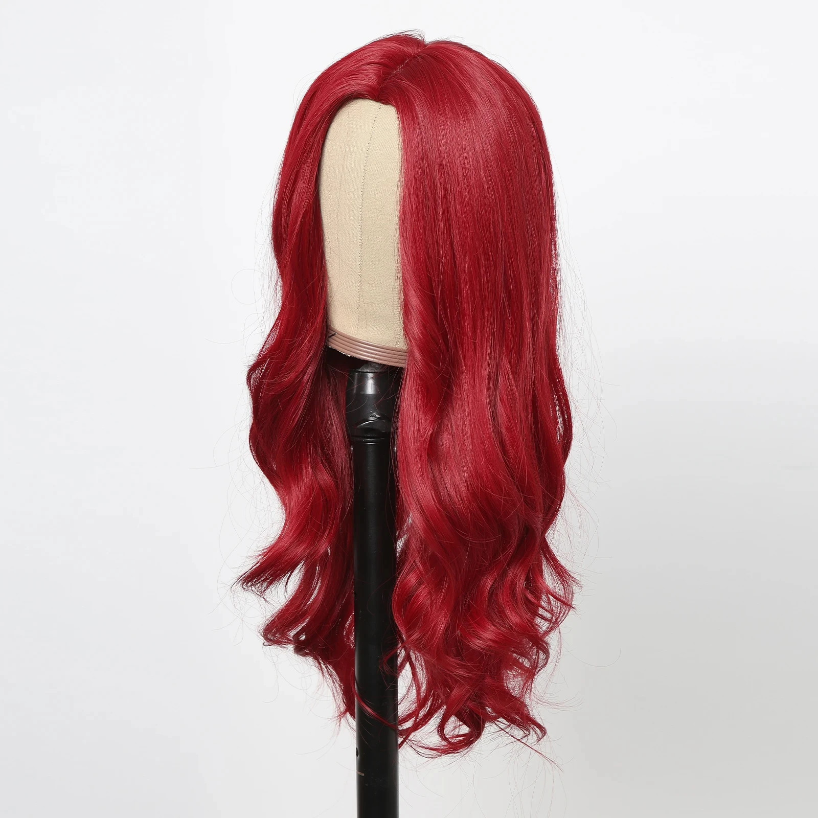Color: T1B/30 - Red Synthetic Wigs Long Body Wavy Wig Natural Hairline Daily Red Hair Heat Resistant Fiber Smooth Party Cosplay Wig