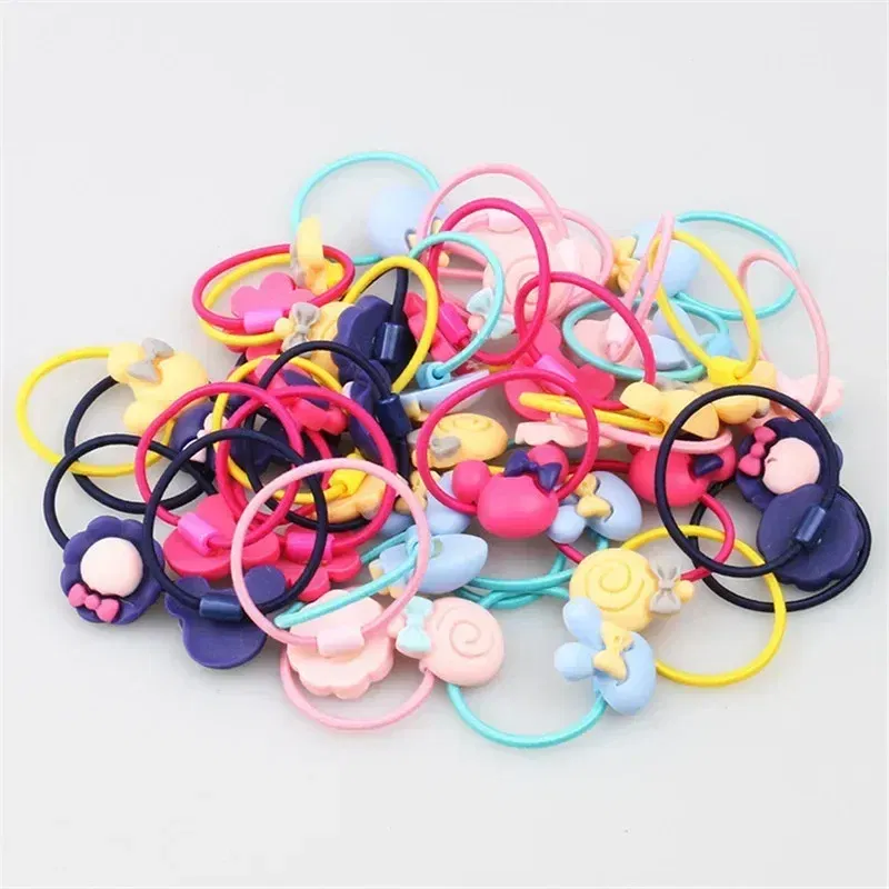 Color: Black - 40Pcs/Lot New Headband Hairband Girls Hair Accessories Gift Box Elastic Hair Bands Flower Hair Clip Bows Cute Hairbands for Kids