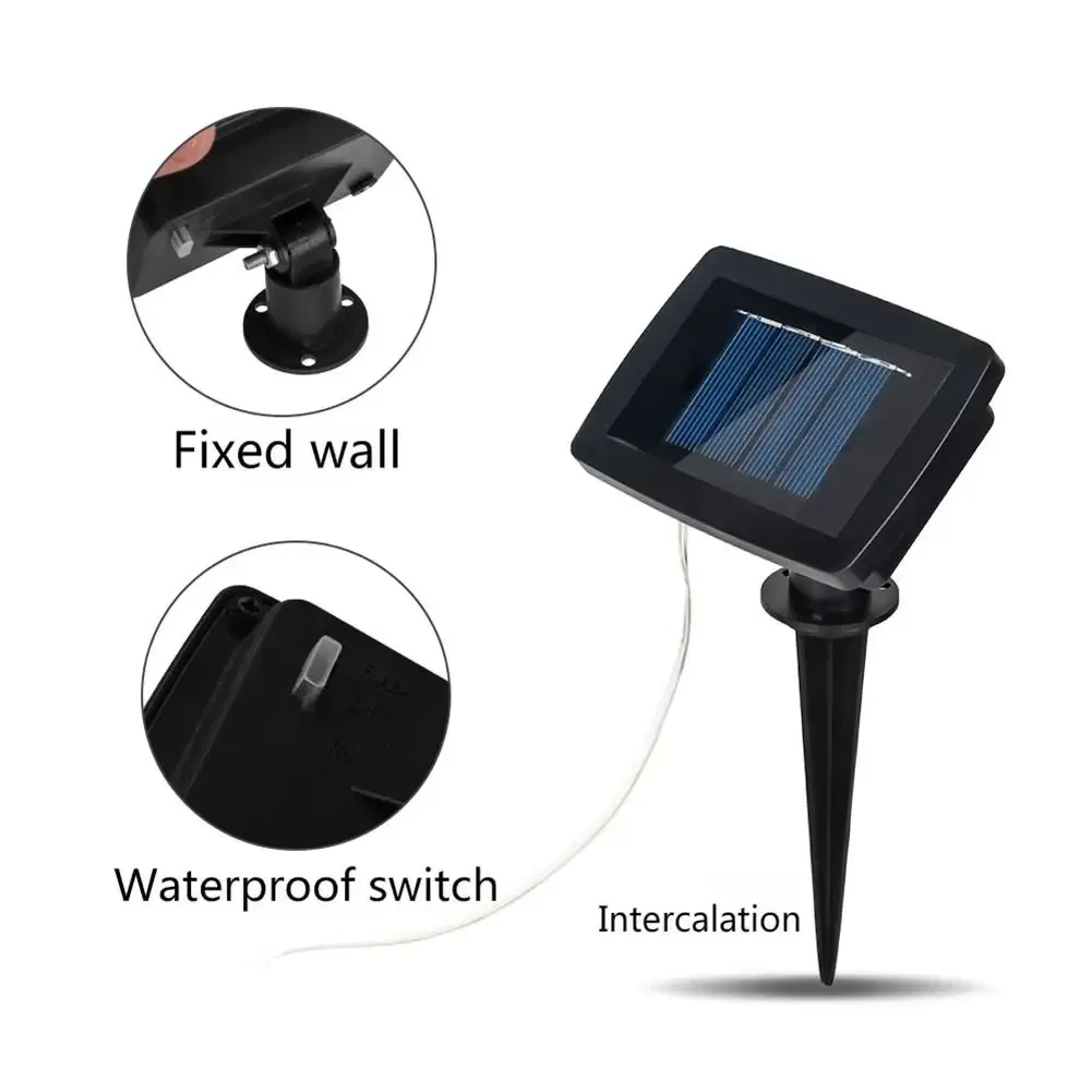 Size: L, Ships From: United States - 4m 10Led Solar Lamps LED Fairy Lights For Outdoor Lighting Of Outdoor Garden Yard LED Home Decor Lamp Christmas Festoon
