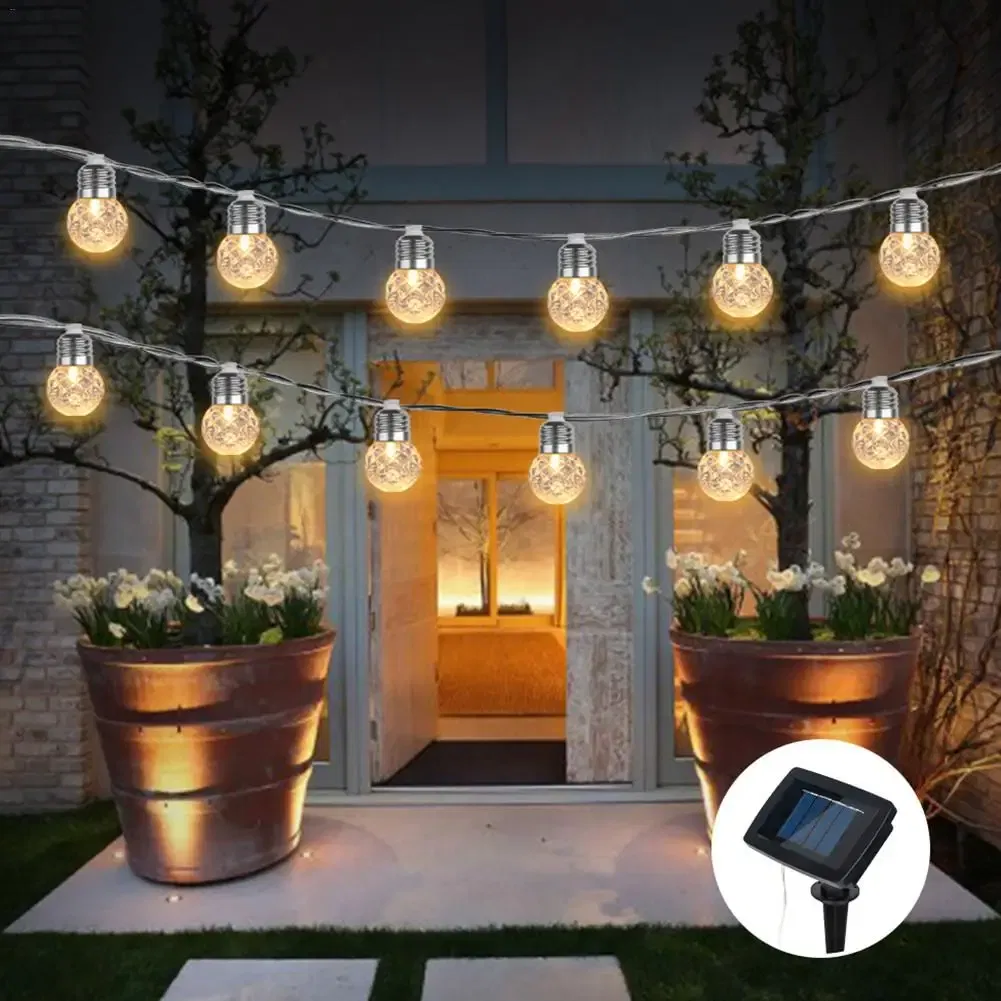 Size: L, Ships From: United States - 4m 10Led Solar Lamps LED Fairy Lights For Outdoor Lighting Of Outdoor Garden Yard LED Home Decor Lamp Christmas Festoon