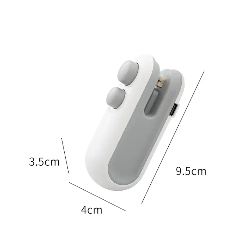 Color: Dark Khaki - Portable Mini Sealer 2 in 1 Heat Sealer For Snacks  Home use rechargeable sealer Vacuum Sealer Snacks plastic bag heat sealer