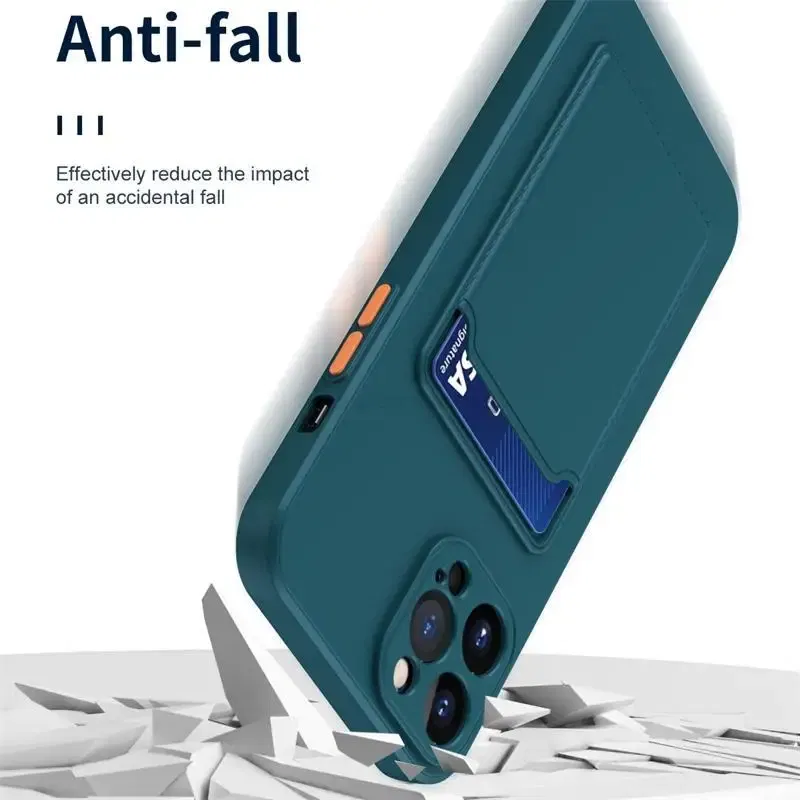 Color: Ivory, Material: EVA - Card Holder Wallet Case For Samsung Galaxy A32 A53 A33 A13 A52 5G Case on A72 A22 A12 A51 A71 Shockproof Liquid Silicone Cover