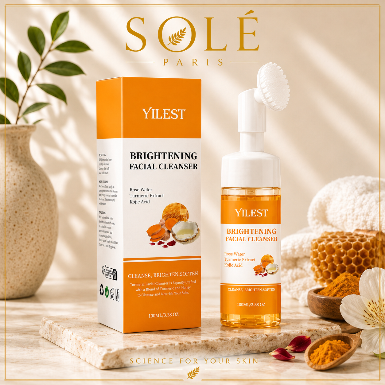 Yilest Turmeric Brightening Facial Cleanser