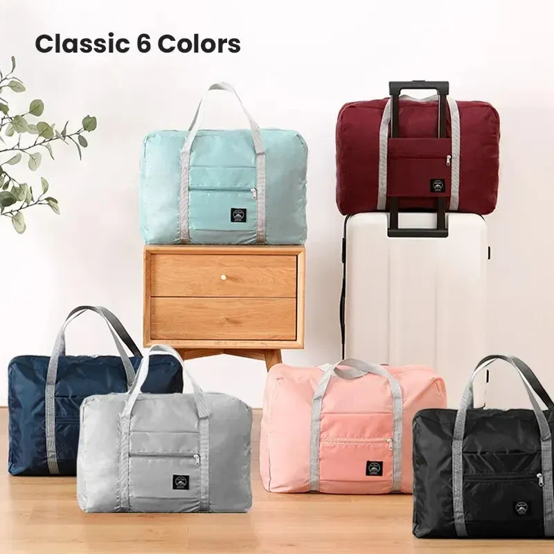 Color: Red - Foldable Travel Duffel Bag for Airlines Carry on Bag for Women and Girls Lightweight Large Capacity Sports Weekend Trip Overnigh