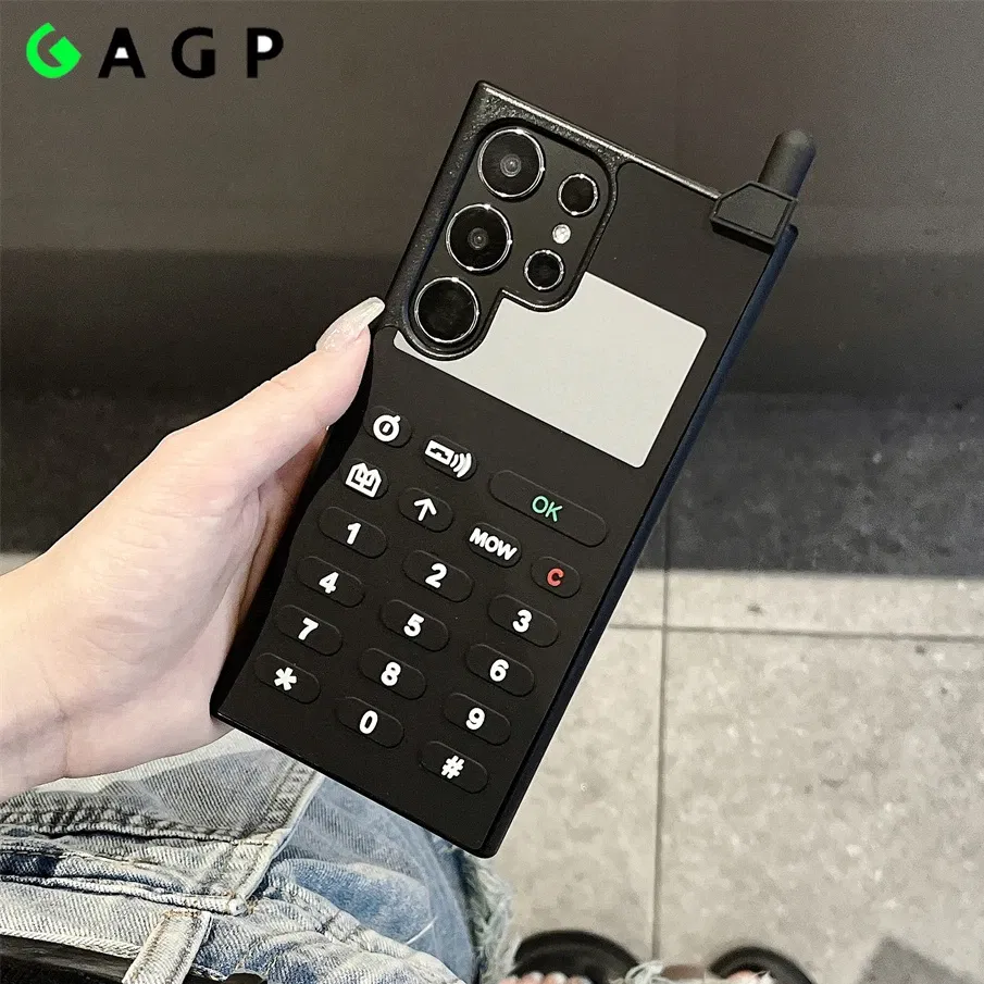 Color: SKY BLUE, Material: POLYESTER - S24 Ultra Case 3D Cute Game Box Design Cellphone Luxury for Samsung Galaxy S23 S24 Ultra Phone Cases Cartoon Shockproof Cover