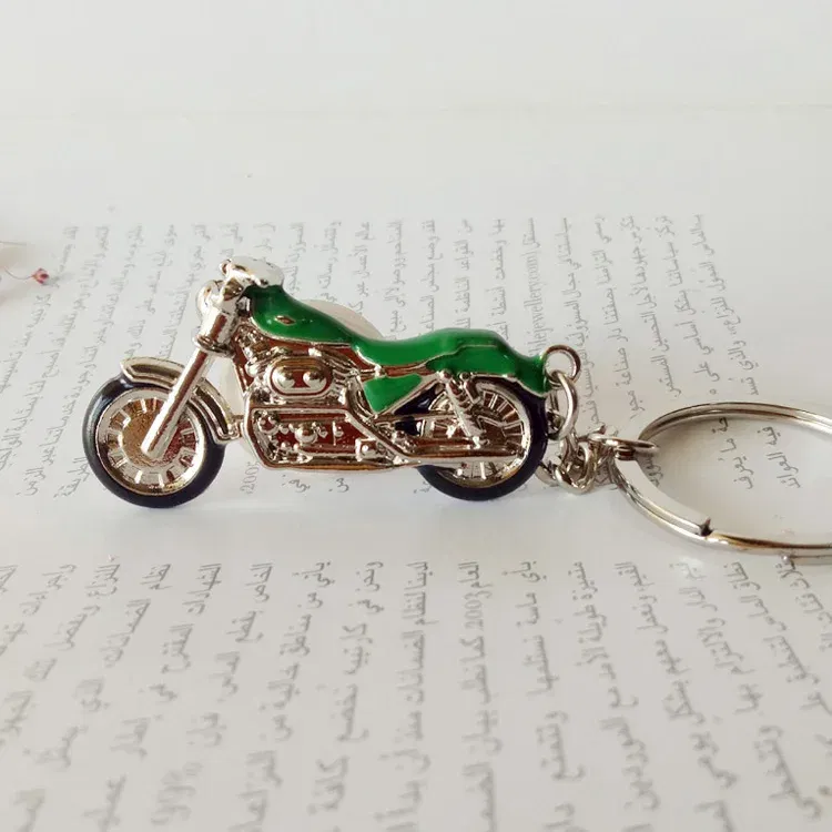 Color: WHITE - Mountain Motorcycle Pendants KeyChain New model Car Key Holder color metal Bag Charm Accessories 3D crafts Key Chain 1729
