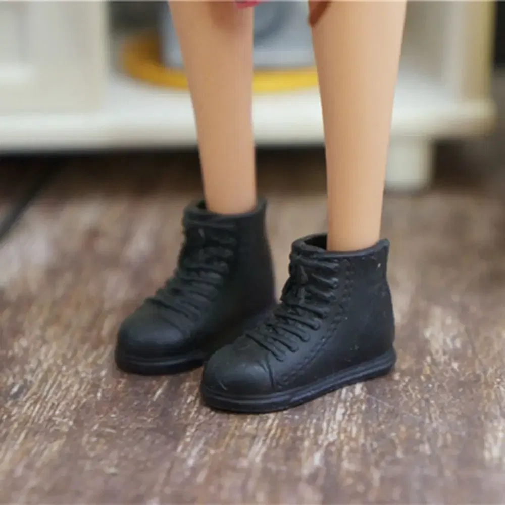 Color: Red - 30CM Doll Shoes Fashion Female High Heels Hollowed Roman Sandals Casual Shoes Sneakers For 1/6 Bjd Dolls Accessories Kids Toys