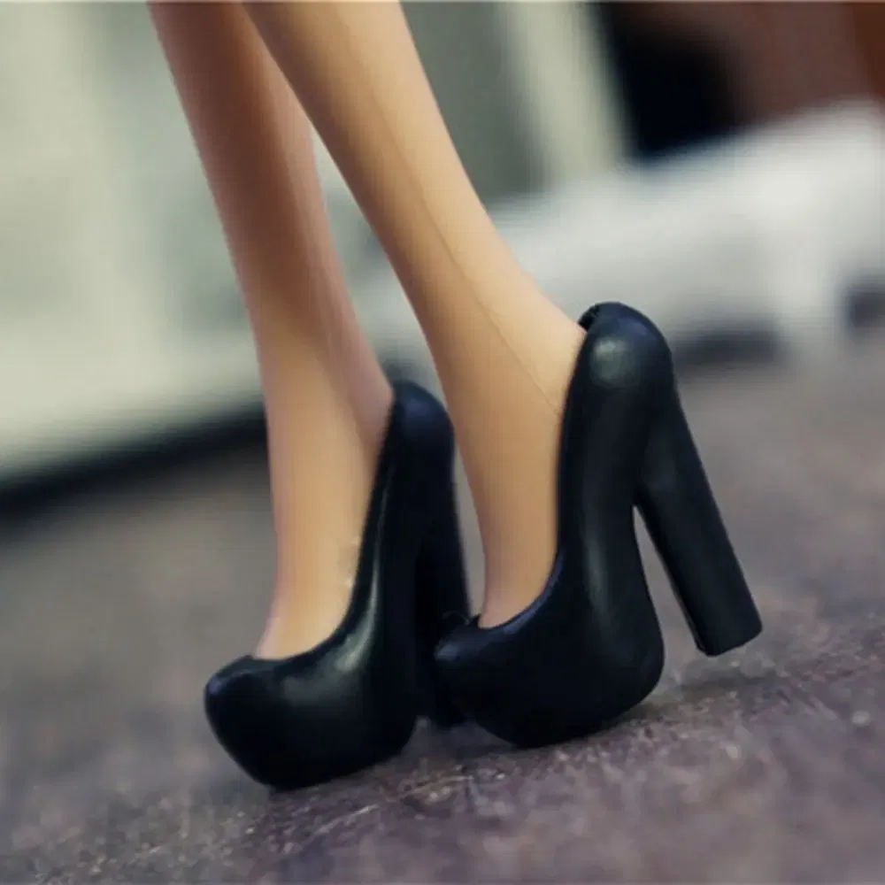 Color: Red - 30CM Doll Shoes Fashion Female High Heels Hollowed Roman Sandals Casual Shoes Sneakers For 1/6 Bjd Dolls Accessories Kids Toys