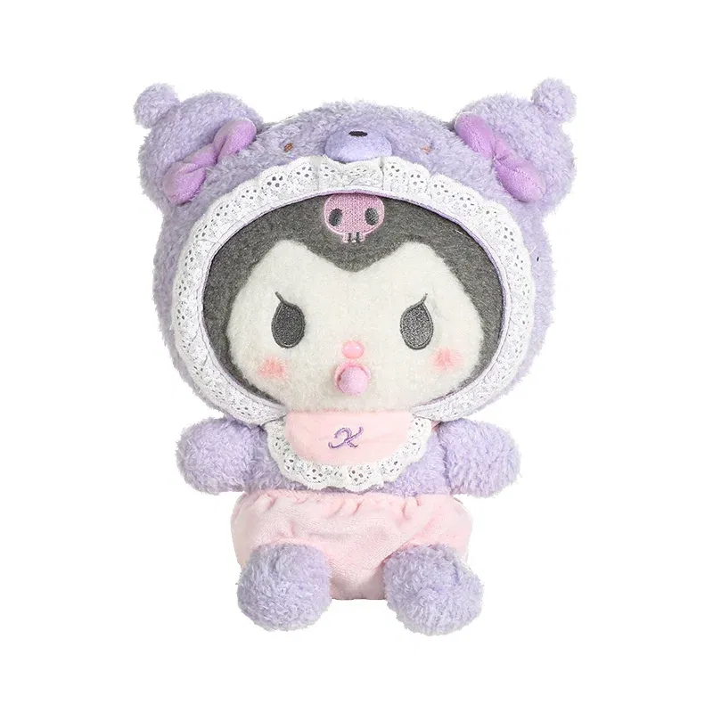Color: Pink - Kawaii Sanrio Hello Kitty My Melody Cinnamoroll 15Cm Plush Doll Pendant Baby Series Keychain Bag Pendant 20Cm Doll Birthday Gift