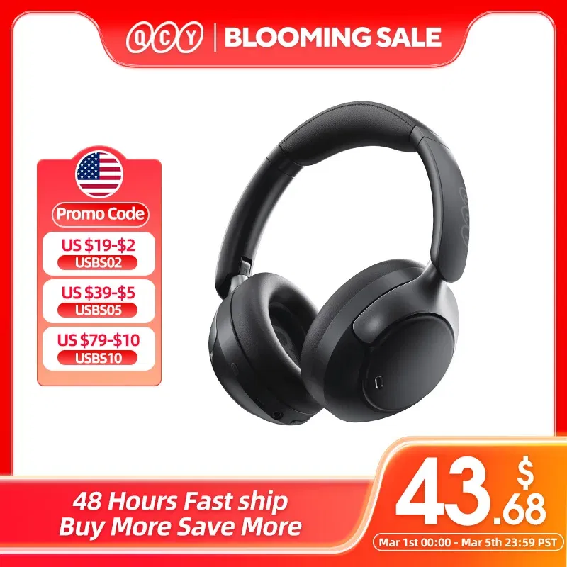 Color: WHITE, Ships From: CHINA - QCY H3 Pro ANC Wireless Headphone 50dB Noise Canceling Hi-Res Spatial Audio Earphone with LDAC Bluetooth 5.4 Over Ear Headset