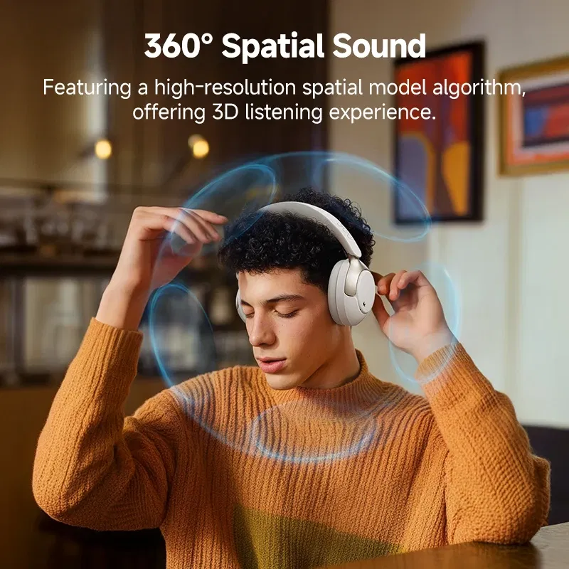 Color: WHITE, Ships From: CHINA - QCY H3 Pro ANC Wireless Headphone 50dB Noise Canceling Hi-Res Spatial Audio Earphone with LDAC Bluetooth 5.4 Over Ear Headset