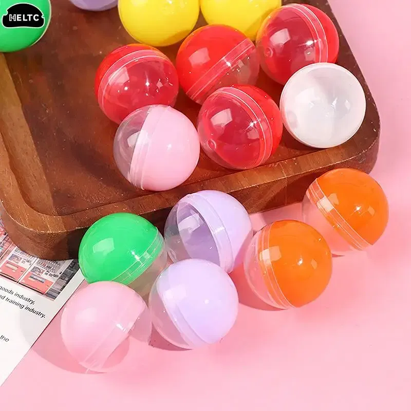 Color: Olive - 50pc Mini 28/32MM Clear Transparency Plastic Capsule Toy Surprise Ball Tiny Container Making Things Model Gashapon toy Random
