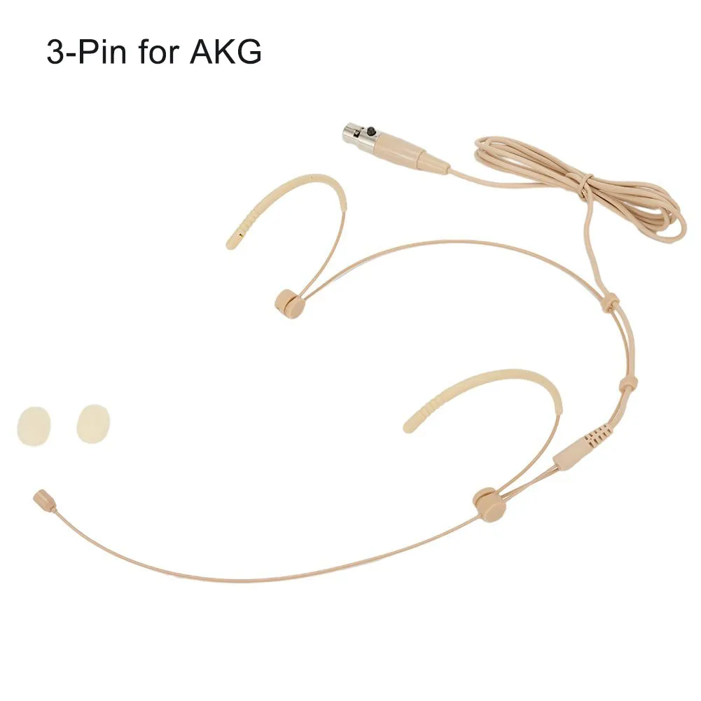 Color: Gold, Ships From: CHINA - Professional Omnidirectional Mic With Hidden Ear Hooks ?¦4.0 Mm 18mv/Pa 100~20KHz 1K?© ?±30% Beige Music Instruments Accessories