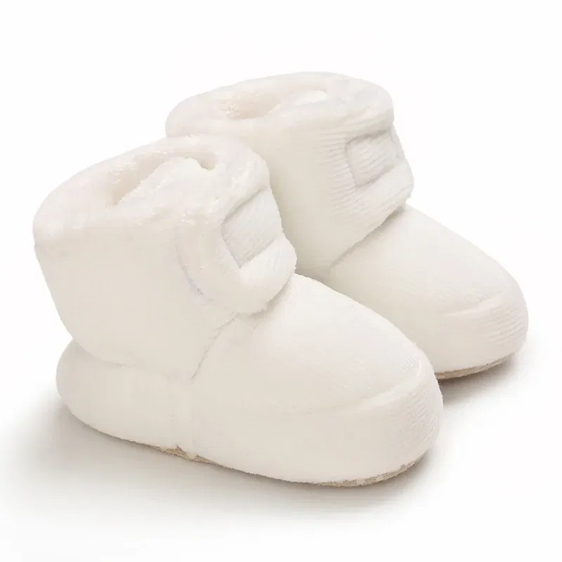 Color: Gold, Baby Age: 0-6 Months - 2022 Baby Autumn Winter Boots Baby Girl Boys Winter Warm Shoes Solid Fashion Toddler Fuzzy Balls First Walkers Kid Shoes 0-18M