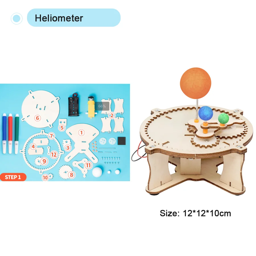 Color: plum - DIY Handmade Small Production Physical Model Assembly Craft Technology Science Experiment Educational Toy Project for School Kid