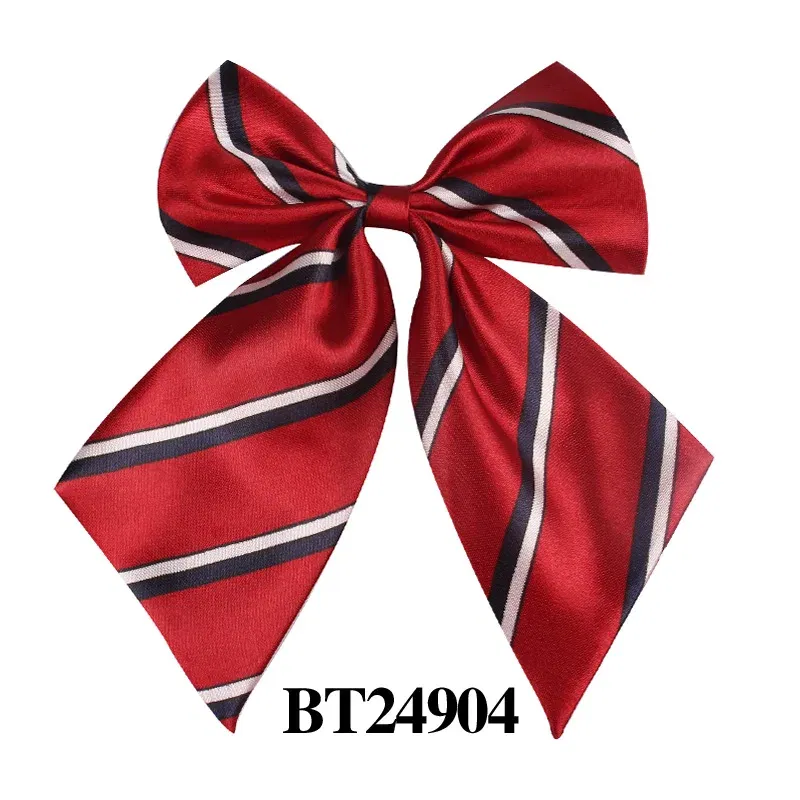 Color: army green - Striped Ladies Bowtie Classic Shirts Bow Tie For Women Business Wedding Bowknot Plaid Bow Ties Butterfly Girls Suits Bowties