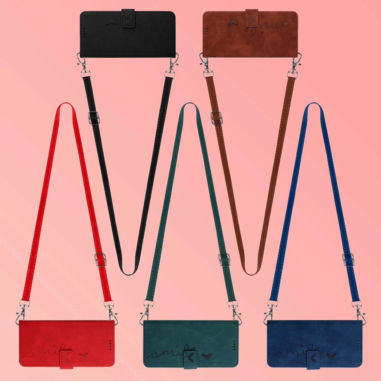 Color: SKY BLUE, Ships From: CHINA, Material: ABS - Love Heart Strap Leather Crossbody Phone Wallet Case Book Stand For Google Pixel 8 7 Pro 8A 7A 6A Girls Cute Shoulder Cover