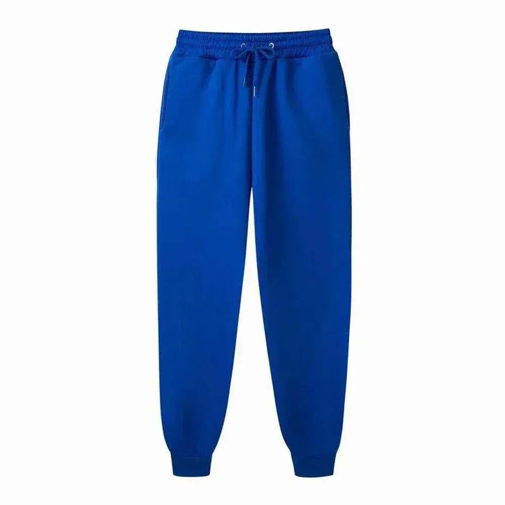 Color: Clear, Size: M - Men's Casual Sweatpants Fleece Sports Pants Unisex Fashion Solid Loose Trousers Streetwear Autumn Winter Jogging Fitness Pants