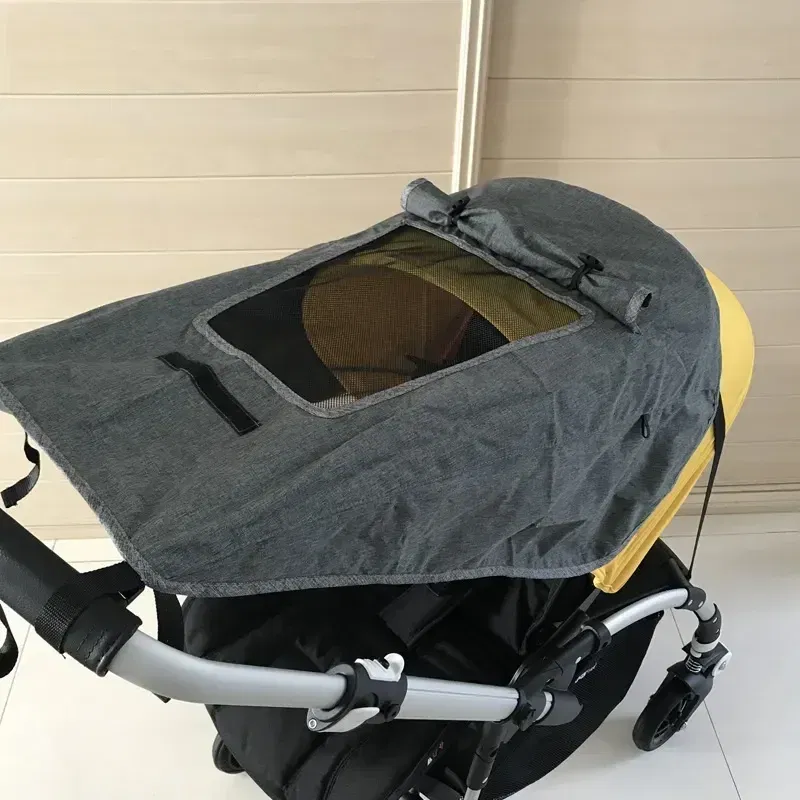 Color: WHITE - Universal Baby Stroller Accessories Sun Shade UV Protection Sunshade Carriage Canopy Cover for Prams Infants Car Seat Sun Visor