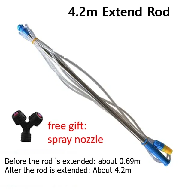 Color: Red, Ships From: CHINA - Retractable 2.6/3.6/4.2m Spraying Rod for Pesticide Sprayer / Outdoor Agricultural Farming Garden Tools Watering